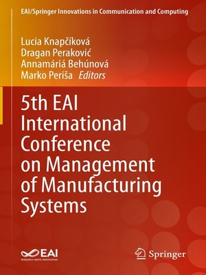 cover image of 5th EAI International Conference on Management of Manufacturing Systems